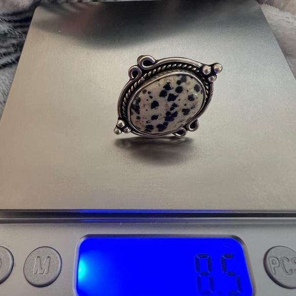 ❤️ Dalmation Jasper Southwestern Sz 7.75 Ring 8.5gms Never Worn - Picture 5 of 9